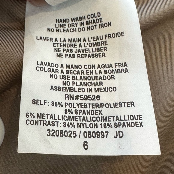 NWT Trina Turk SANDSTONE bathing suit bottom with embellishments. Size 6 - Picture 6 of 11